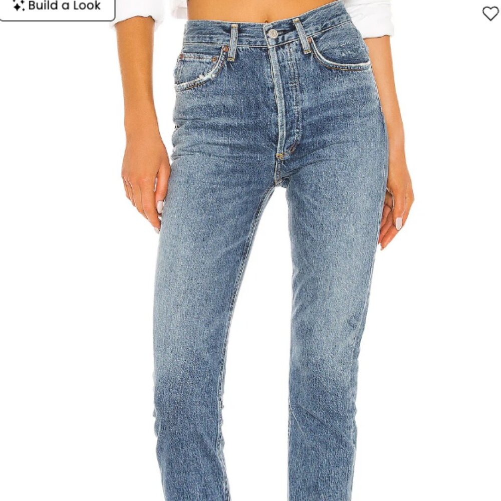 Agolde Riley High Rise Straight Crop Jeans size 27